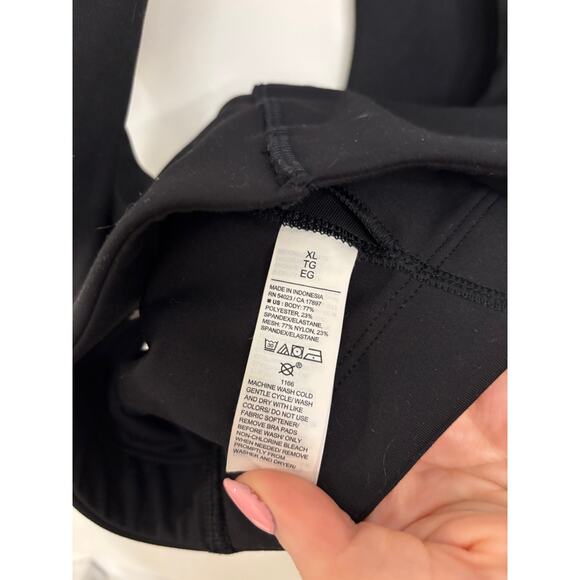 Old Navy Active Bra Womens XL PowerSoft Racerback Sports Black Medium Support - Picture 6 of 6